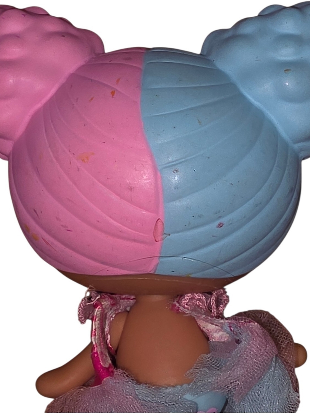 Pink & Blue Plush Hair Doll for Kids - Cute Bow Tutu Toy - Picture 5 of 8
